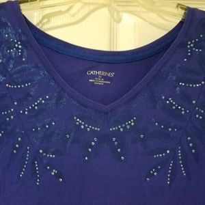 Catherines Tops - Top with leaves and Rhinestones Catherines Tops - Top with leaves and Rhinestones